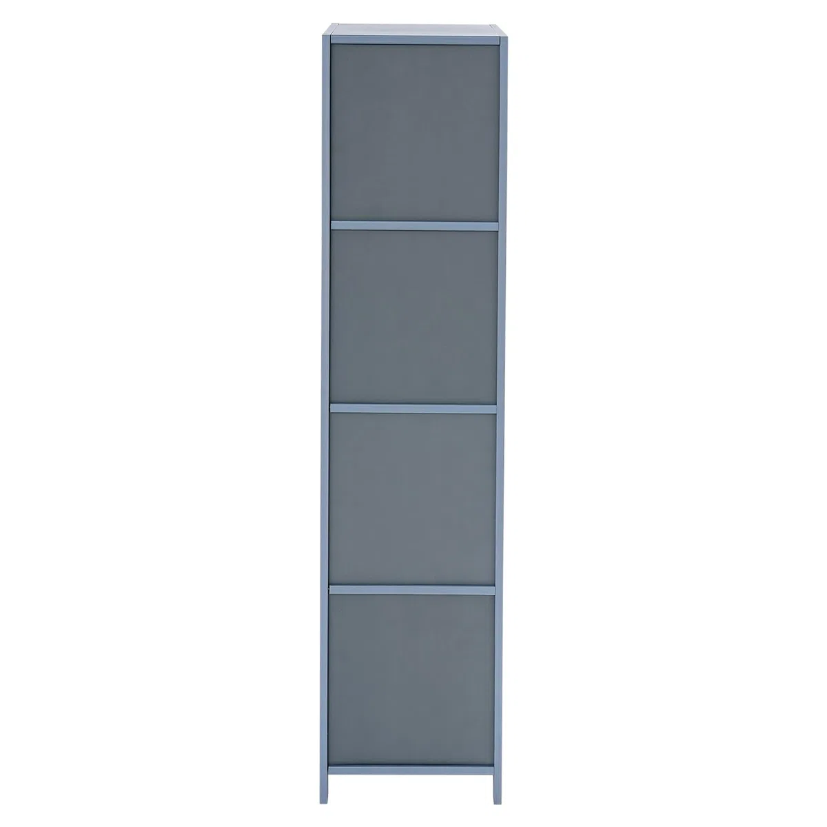 4-StöCkiger Bambus-Aufbewahrungsschrank Mit KlapptüRen – 30 * 33 * 140cm Kompakter Eckschrank, Geeignet FüR Badezimmer, KüChe Und Wohnzimmer (Grau)