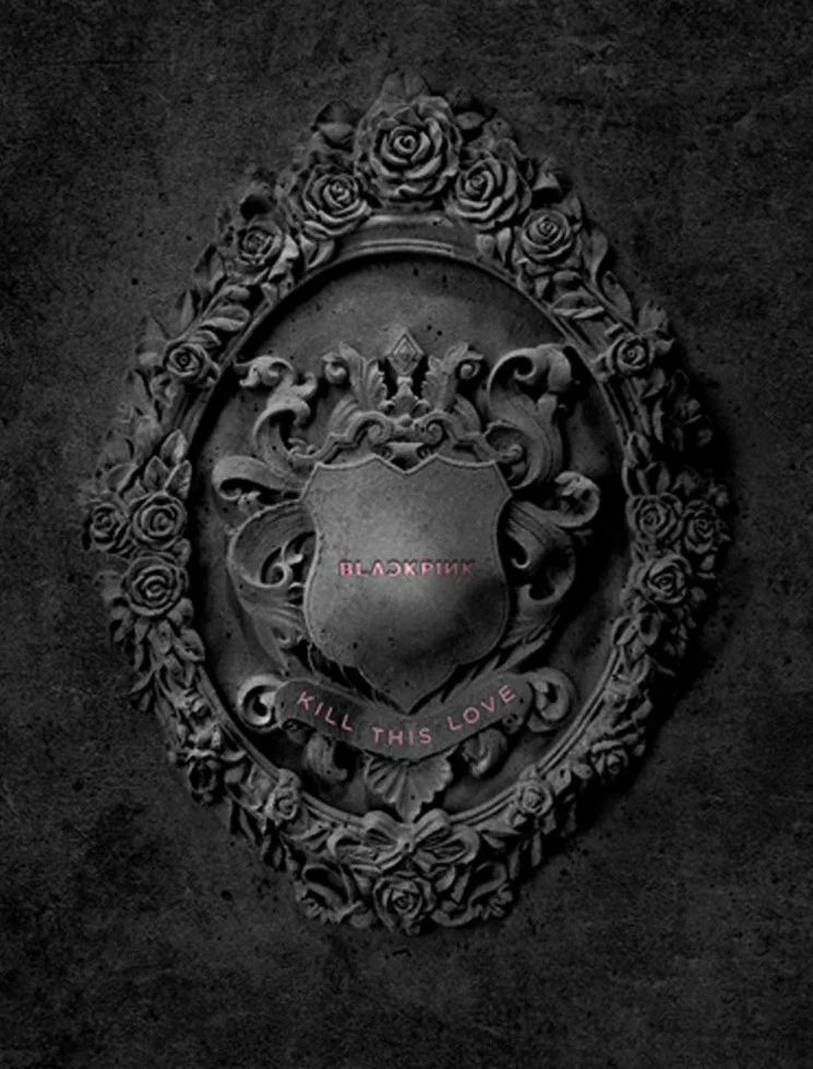 GENIE MUSIC BLACKPINK Kill This Love [Black Version] the 2nd Mini Album CD+Photobook+Poster+Photo Zine+4 Polaroid Photocard+Sticker Set+Lyrics Book+(Extra BLACKPINK 5 Photocards+Pocket Mirror)