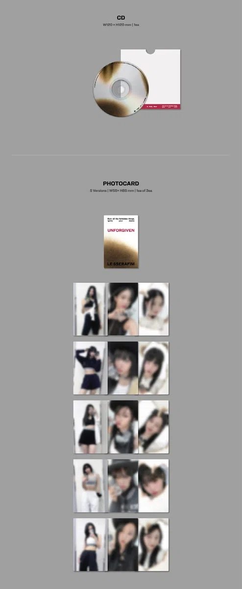 LE SSERAFIM - 1st Studio Album UNFORGIVEN [COMPACT ver.] (SAKURA ver.)