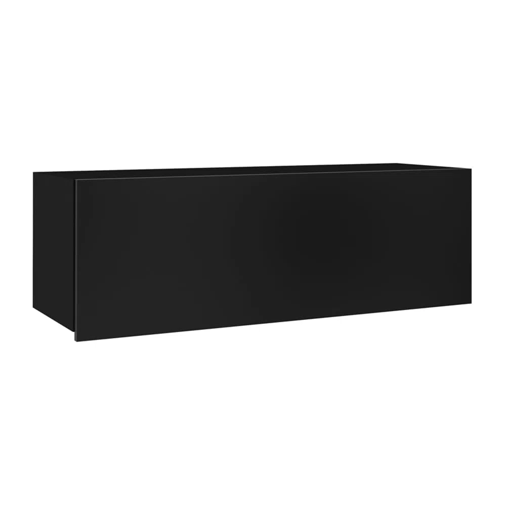 Stauraumschrank mit Klappe in schwarz Hochglanz, B/H/T ca. 105/35/32 cm
