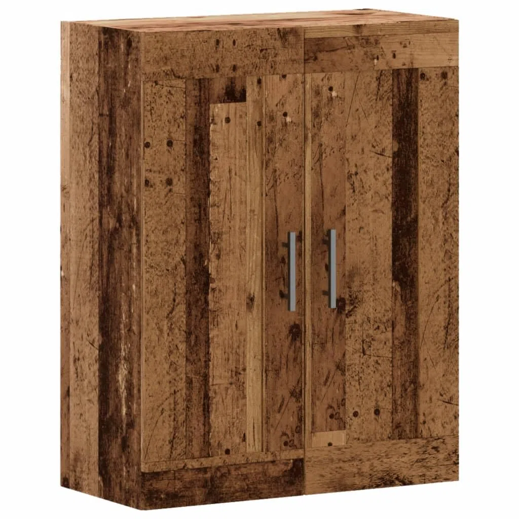 vidaXL Wandschrank Altholz-Optik 69,5x34x90 cm Holzwerkstoff, Schrank, Hängeschrank, Beistellschrank, Lagerschrank, Hängewandschrank, Schwebeschrank