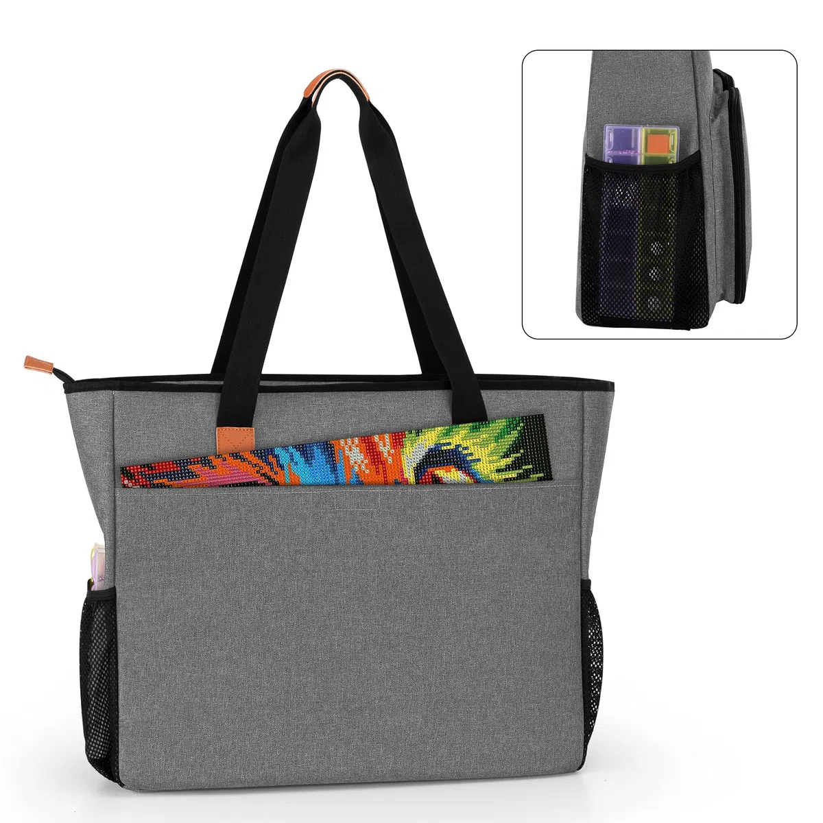 Luxja Diamond Painting Tragetasche, Malerei Aufbewahrungstasche für Licht Pad A3 LED, Leuchtkästen Tasche Organizer für Leuchttisch und Diamond Painting Zubehör
