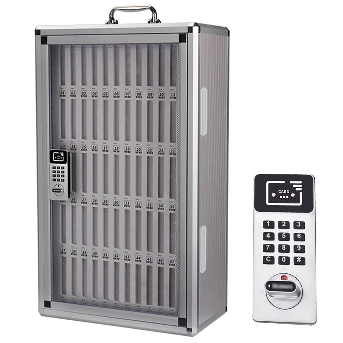 Passwortsperre Handy Safe Aluminiumlegierung Handy Safe Aufbewahrungsbox Mit Transparentem Türschrank Für Die Fabrik(60bit)
