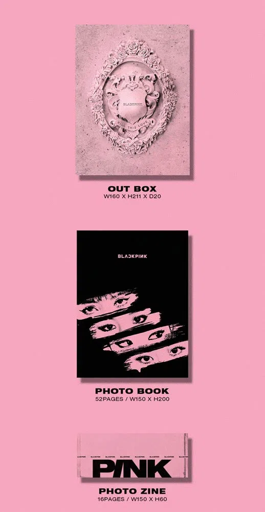 BLACKPINK Kill This Love [Pink Version] the 2nd Mini Album CD+Photobook+Poster+Photo Zine+4 Photocards+Polaroid Photocard+Sticker Set+Lyrics Book+(Extra BLACKPINK 5 Photocards+Pocket Mirror)