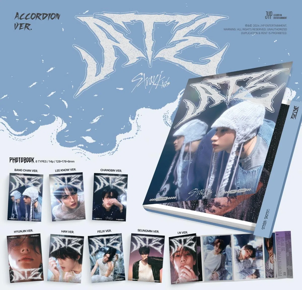 STRAY KIDS - 9th Mini Album ATE Accordion version CD+Pre-Order Gift (Hyunjin ver.)