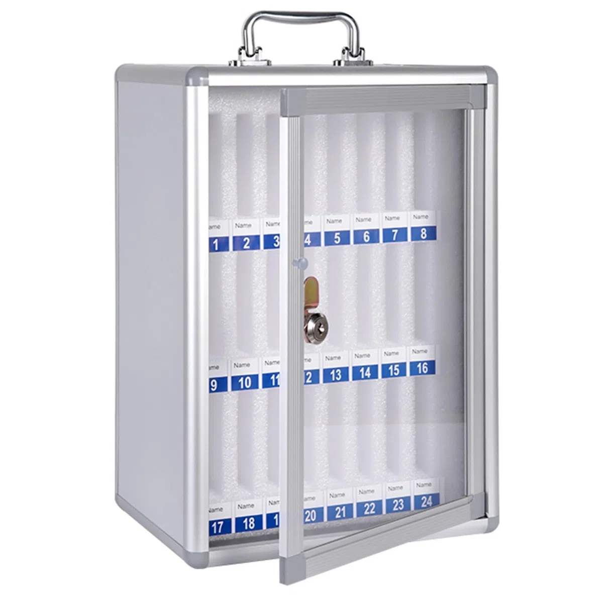 Handy Safe Metall 12/24/36/48/60 Slots Handy Transparent Türschloss Box Fabrik Schule Handy Aufbewahrungsschrank (24-2)