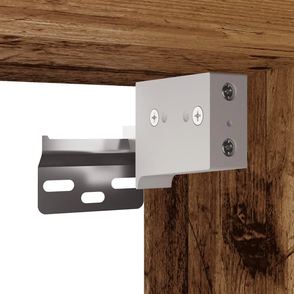 vidaXL Wandschrank Altholz-Optik 69,5x34x90 cm Holzwerkstoff, Schrank, Hängeschrank, Beistellschrank, Lagerschrank, Hängewandschrank, Schwebeschrank